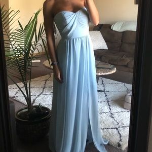 Dressy bridesmaids dress in mist